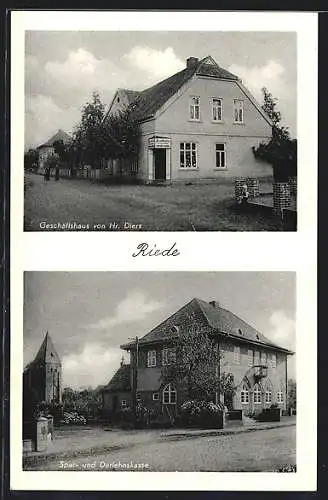 AK Riede / Verden, Geschäftshaus von Hr. Diers, Spar- und Darlehenskasse