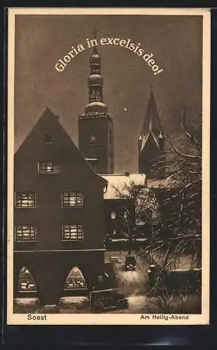 AK Soest, Ortspartie zu Heilig Abend