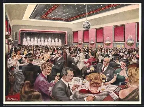 AK Berlin-Kreuzberg, im vollen Ballhaus Resi in der Hasenheide