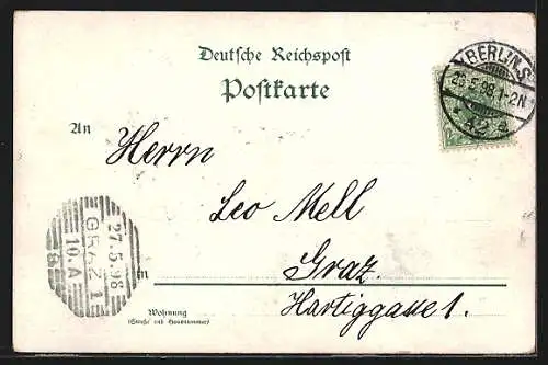 Lithographie Berlin, Das Nationaldenkmal Wilhelm I.