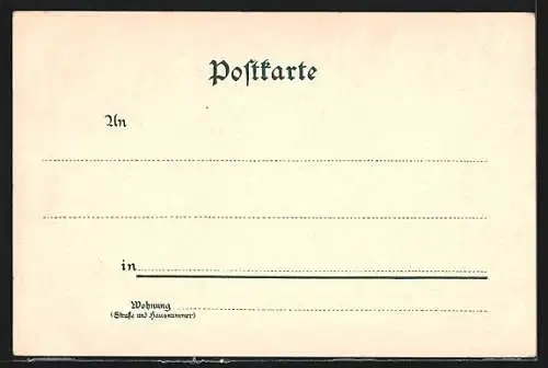 Lithographie Berlin, Schlossbrücke und Zeughaus, Rathaus