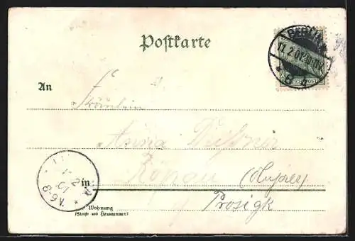 Lithographie Berlin, Denkmal Kaiser Wilhelm I.