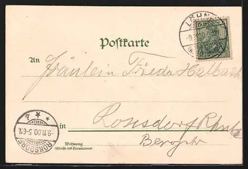 Lithographie Berlin, Spittelmarkt, Strassenbahn