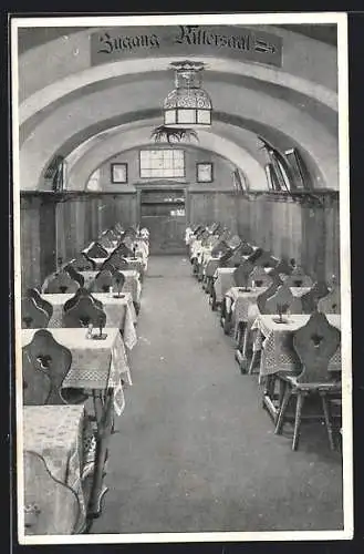 AK Wien, Restaurant Klosterneuburger Keller, Renngasse 10, Innenansicht
