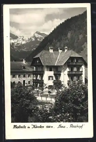 AK Mallnitz in Kärnten, Hotel-Pension Haus Rosskopf