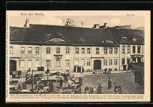 AK Berlin, Oranienburger Tor-Markt, Linienstrasse