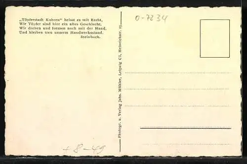 AK Kohren, Töpferwerkstatt Max Arnold