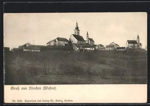 AK Straden, Ortsansicht aus dem Westen