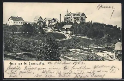 AK Lassnitzhöhe, Ortspartie mit Kurhaus