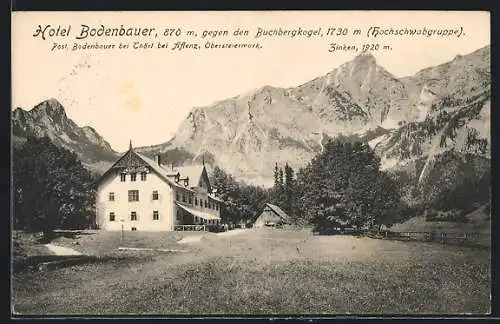 AK St. Ilgen, Hotel Bodenbauer gegen den Buchbergkogel