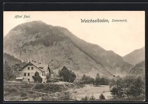 AK Weichselboden, Hotel Post mit Umgebung