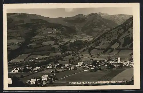 AK Dorfgastein, Ortsansicht mit Schuhflicker