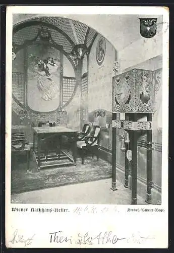 AK Wien, Der Rathaus-Keller, Ansicht der Strauss-Lanner-Loge