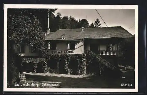 AK Bad Gleichenberg, Schweizerei mit Garten