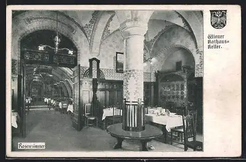 AK Wien, Das Rosenzimmer im Wiener Rathhauskeller