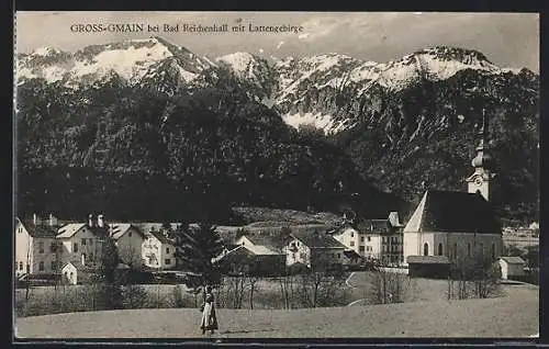 AK Gross-Gmain, Kirche am Lattengebirge