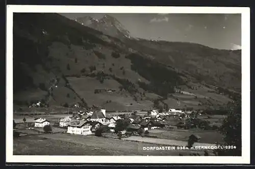 AK Dorf Gastein, Ortspanorama mit Bernkogel