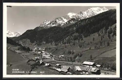 AK Zederhaus i. Lungau, Ortspartie im Gebirge
