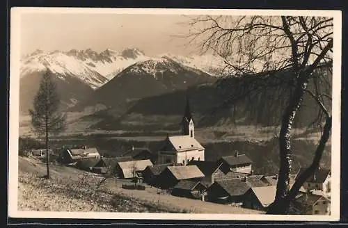 AK Reith bei Seefeld, Ortsansicht mit Kirche