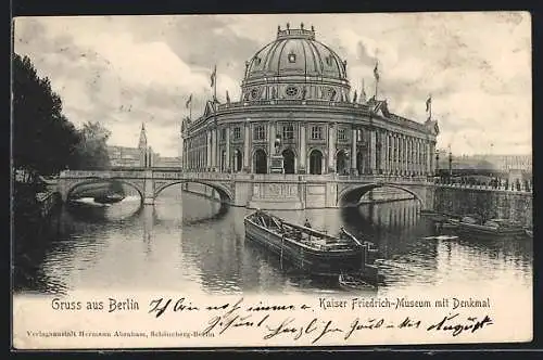 AK Berlin, Kaiser Friedrich-Museum mit Denkmal
