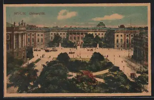 AK Berlin, Universität und Kaiser-Franz-Joseph-Platz