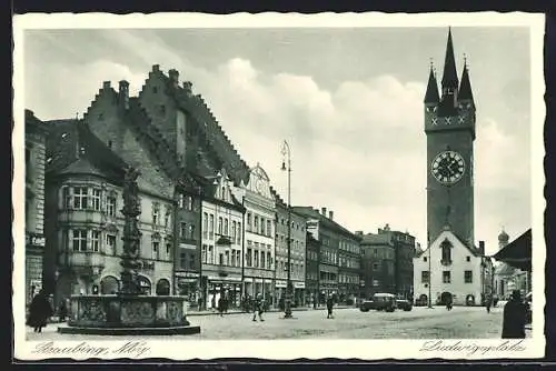 AK Straubing / Nby., Partie vom Ludwigsplatz