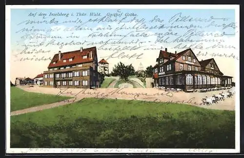 AK Brotterode, Hotel Gotha auf dem Inselsberg