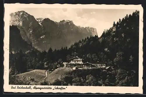 AK Bad Reichenhall, Alpengaststätte Schroffen