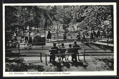 AK Bad Wörishofen, Wassertretplatz im Kurpark