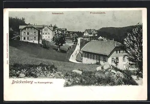 AK Brückenberg, Ortsansicht mit Sanssouci & Franzenshöh