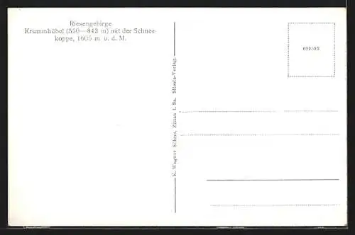 AK Krummhübel /Riesengebirge, Ortsansicht mit Schneekoppe