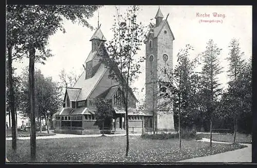 AK Greiz, Partie an der Kirche Wang