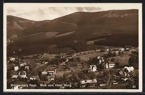 AK Brückenberg /Riesengebirge, Blick vom Hotel Wang