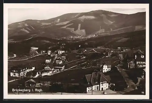 AK Brückenberg, Gesamtansicht des Ortes von oben