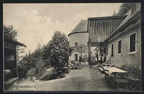 AK Seidorf /Riesengebirge, St. Annakapelle mit Gasthaus