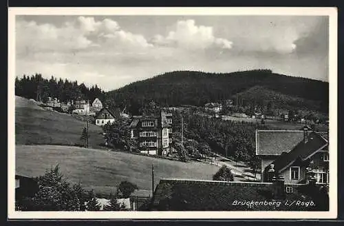 AK Brückenberg i. Rsgb., Teilansicht der Ortschaft