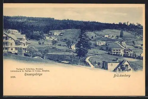 AK Brückenberg i. Rsgb., Verstreut liegende Häuser und Gehöfte