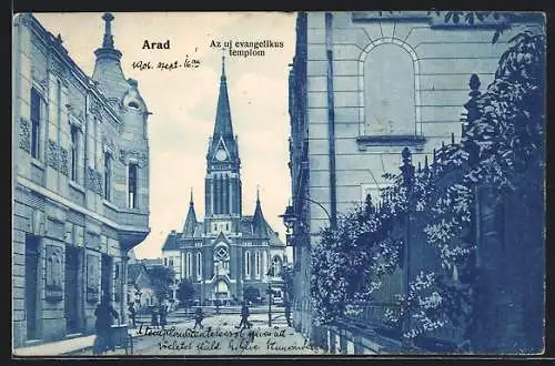 AK Arad, Az uj evangelikus templom