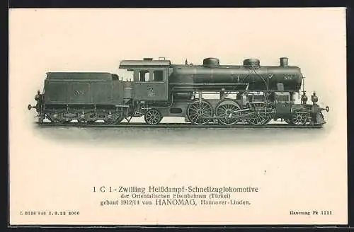 AK 1 C 1-Zwilling Heissdampf-Schnellzuglokomotive der Orientalischen Eisenbahnen