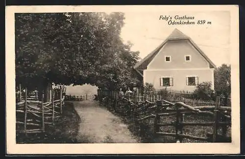 AK Ödenkirchen, Faly's Gasthaus mit Garten