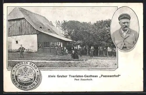 AK Mauerbach, Alois Gruber Touristen-Gasthaus Passauerhof