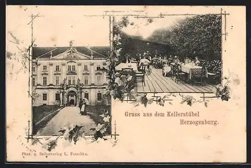 AK Herzogenburg, Gasthaus Kellerstübel, Terrasse
