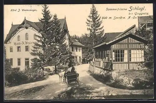 AK Raach am Hochgebirge, Schlagl, Hotel J. Westermayer