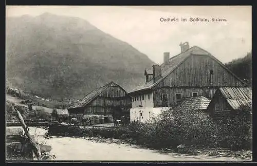 AK St. Nikolai / Sölktal, Partie am Gehöft Oedtwirt