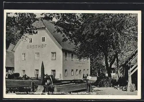 AK Gams bei Hieflau, Gasthof z. Fuchswirt von H. u. R. Fallmann