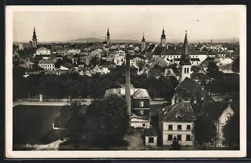 AK St. Pölten, Ortsansicht aus der Vogelschau