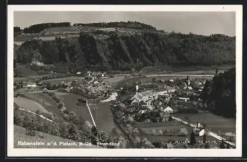 AK Rabenstein a. d. Pielach /N.-Oe., Ortsansicht mit Strandbad