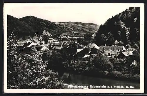 AK Rabenstein a. d. Pielach /N.-Oe., Ortspartie aus der Vogelschau