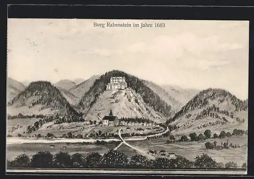 AK Rabenstein /N.-Ö., Burg Rabenstein im Jahre 1683