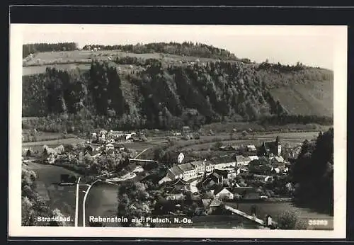 AK Rabenstein a. d. Pielach /N.-Oe., Ortsansicht mit Strandbad